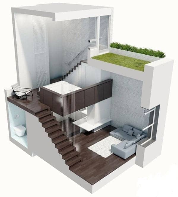 Mẫu thiết kế cải tạo nhà 20m2, 30m2, 40m2, 50m2, 60m2-4